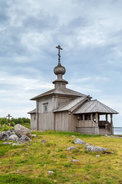 Église Bois Saint André Sur Île Big Zayatsky Russie — Photo