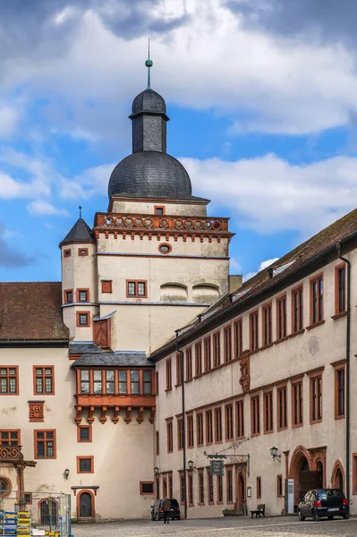 Fortaleza Marienberg Símbolo Wurzburg Alemania Patio Con Torre Sol —  Fotos de Stock