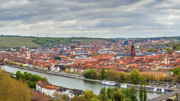 Pohled Historické Centrum Wurzburgu Poutního Kostela Kappele Německo — Stock fotografie