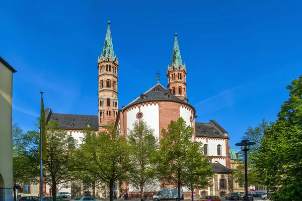 ヴュルツブルグ大聖堂 Wurzburg Charapital ドイツ バイエルン州のヴュルツブルグにあるカトリック教会 機首からの眺め — ストック写真