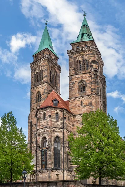 Sebaldus Kilisesi Almanya Nın Nuremberg Kentinde Bulunan Bir Ortaçağ Kilisesidir — Stok fotoğraf