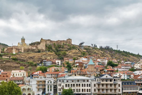 View Narikala Fortress Tbilisi Old Town Georgia — Stock Photo, Image