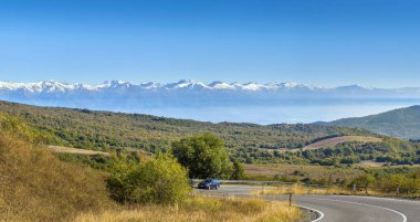 Panoramik Dağları Gombori Pass, Gürcistan'dan