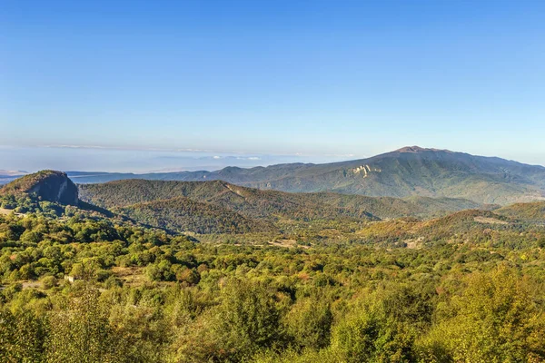 Panoramautsikt Med Berg Från Gombori Pass Georgia — Stockfoto