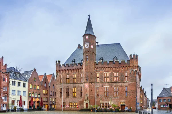 Câmara Municipal Rathhaus Praça Mercado Kalkar Alemanha — Fotografia de Stock