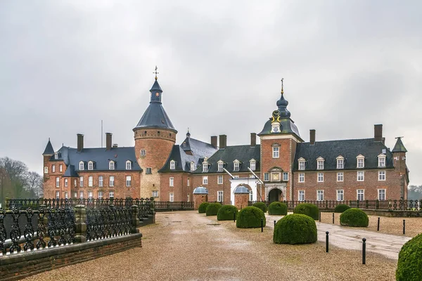 Hrad Anholt Jedním Největších Vodních Hradů Münsterlandu Německo — Stock fotografie