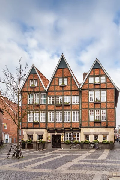 Historisches Haus Der Innenstadt Von Münster Deutschland — Stockfoto