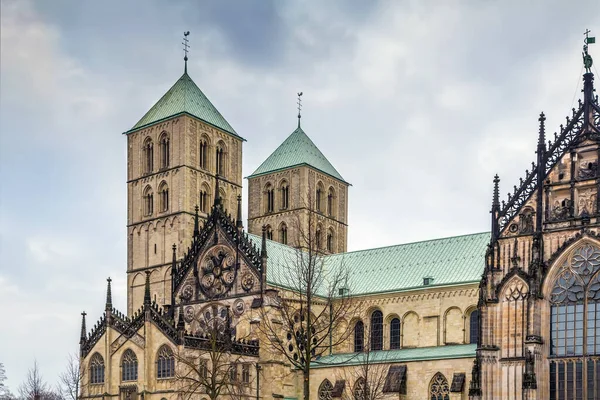 Munster Katedrali Veya Paulus Dom Almanya Munster Katolik Piskoposluğu Nun — Stok fotoğraf