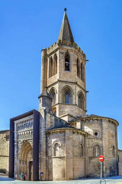 Santa Maria Real Kilisesi Sanguesa Spanya — Stok fotoğraf