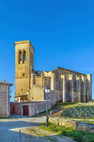 Kyrkan San Saturnino Fästning Artajona Spanien — Stockfoto