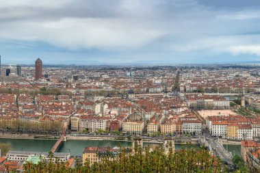 Notre-Dame de Fourviere tepesinden Lyon 'un manzarası, Frane