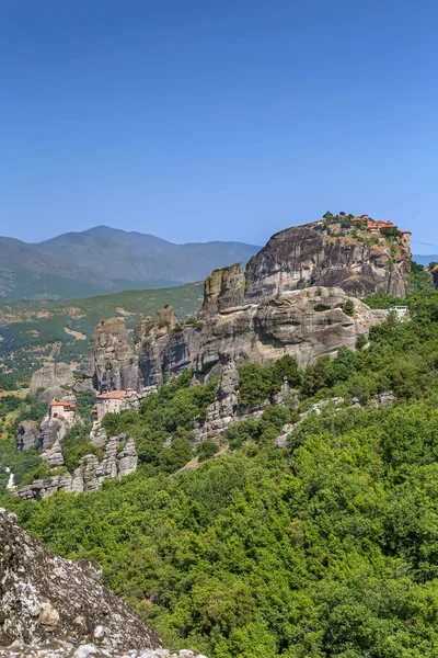 Blick Auf Rocls Und Kloster Meteora Griechenland — Stockfoto