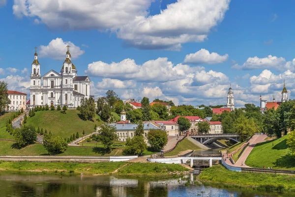 Blick Auf Witebsk Vom Westlichen Fluss Dwina Weißrussland — Stockfoto