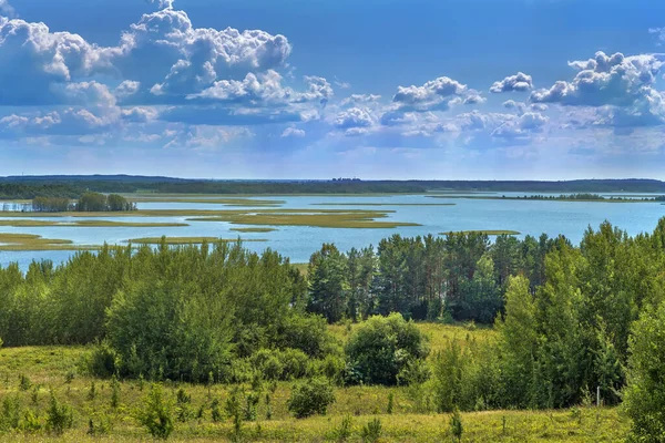 Stock image Landscape with lake Strusta in Braslaw district, Belarus