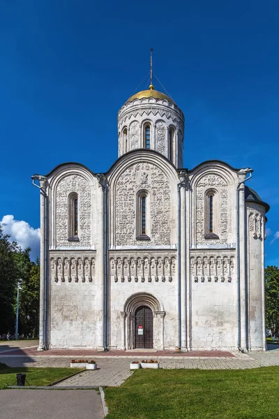 圣德梅特里主教座堂 Cathedral Saint Demetrius 是俄罗斯古代城市弗拉迪米尔的一座主教座堂 它完成于1197年 — 图库照片