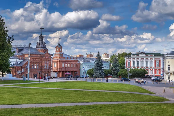 Zicht Kathedraal Plein Van Catherale Vladimir Rusland — Stockfoto