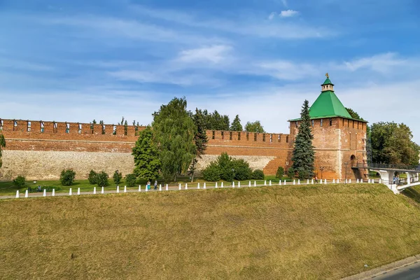 Muur Toren Nizjni Novgorod Kremlin Rusland — Stockfoto