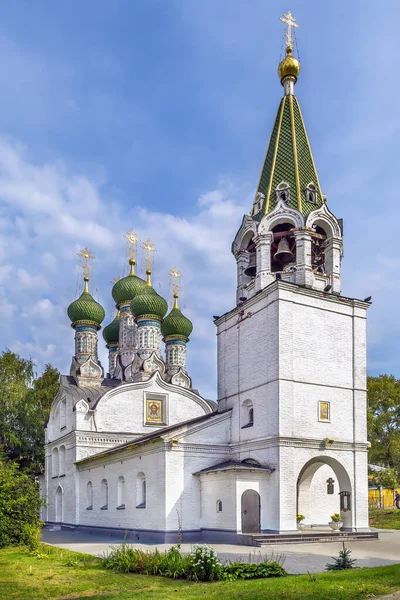 Isten Anyja Mennybemenetelének Temploma Ilinszkaja Dombon Nyizsnyij Novgorodban Oroszországban — Stock Fotó