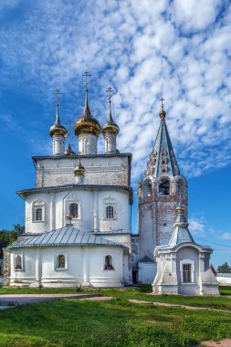 Nikolsky Manastırı, Gorokhovets, Rusya. Çan kulesi olan Trinity Katedrali