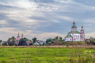 Peygamber Elijah Kilisesi ile Suzdal, Rusya 'da manzara