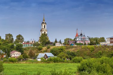 Rusya 'daki Suzdal kiliselerinin manzarası