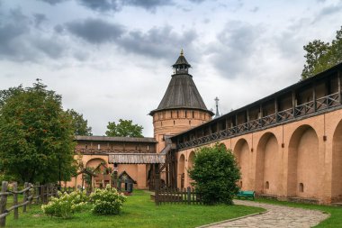 Suzdal, Rusya 'da Aziz Euthymius' un Kurtarıcı Manastırı 'nın Duvarı