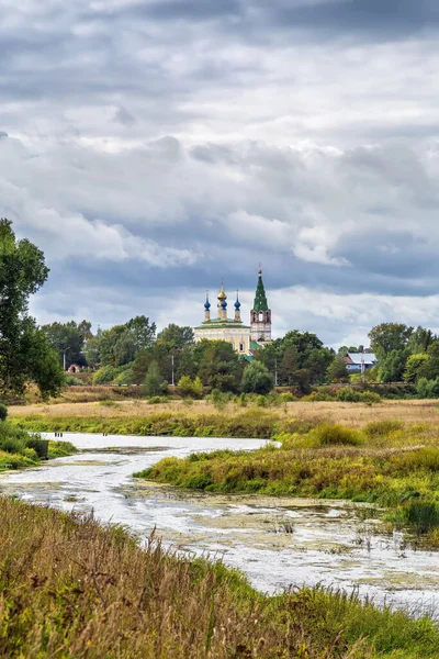 Dunilovo Rusya Daki Teza Nehri Kilise Manzarası — Stok fotoğraf