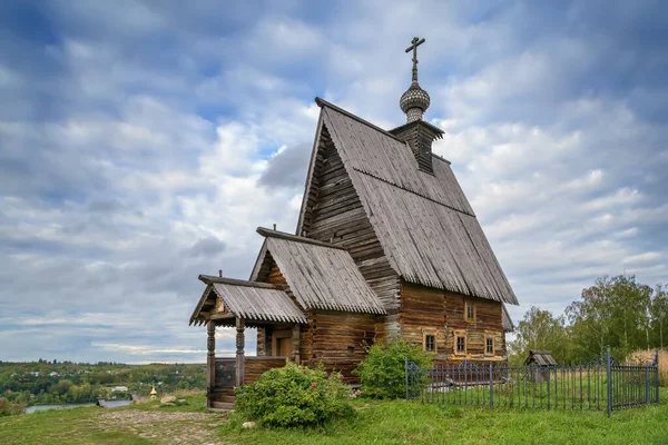 Деревянная Церковь Воскресения Горе Левитан Плёсе Россия — стоковое фото