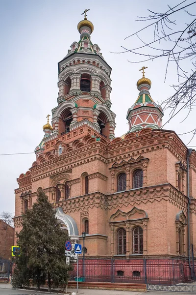 Eglise Notre Dame Kazan Dans Centre Ville Astrakhan Russie — Photo