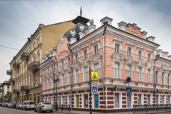 Straat Het Centrum Van Astrakhan Rusland — Stockfoto