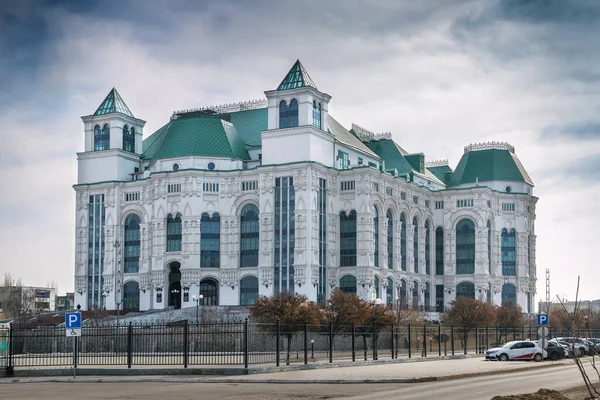 Будівництво Астраханського Державного Музичного Театру Росія — стокове фото