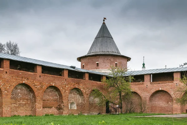 Toren Muur Zaraysk Kremlin Rusland — Stockfoto