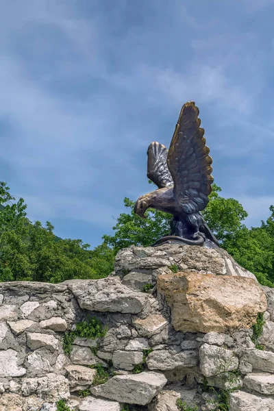 Adlerskulptur Hang Des Gorjatschaja Gebirges Pjatigorsk Russland — Stockfoto