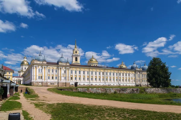 Monasterio Nilov Está Situado Isla Stolobny Lago Seliger Rusia — Foto de Stock