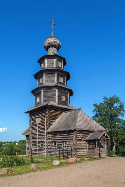 Templo Madera Del Icono Tikhvin Madre Dios Ciudad Torzhok Rusia — Foto de Stock