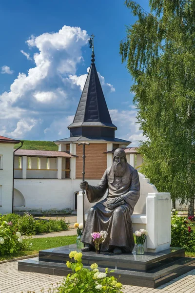 Monument Patriark Job Holy Dormition Kloster Staritsa Russland – stockfoto