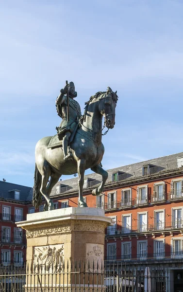 Statua del re Filippo III, Madrid — Foto Stock