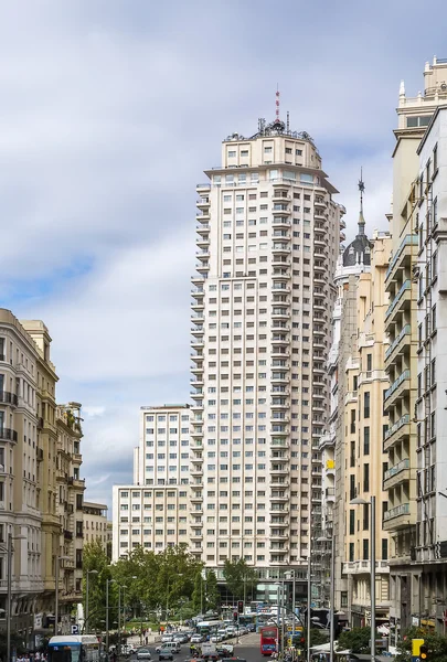 Gran via rua, madrid — Fotografia de Stock