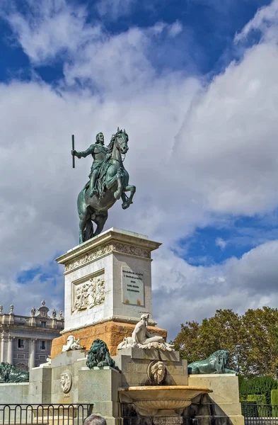 Philip IV, Madrid anıt — Stok fotoğraf