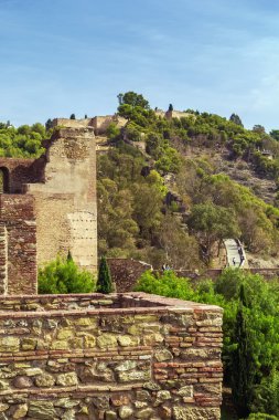 Malaga'da Alcazaba ve Gibralfaro Kalesi