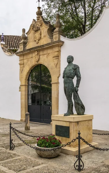 Bronzestatue eines Matadors, Ronda, Spanien — Stockfoto