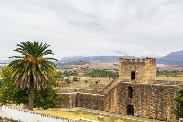 Widok ściany Ronda, Hiszpania — Zdjęcie stockowe