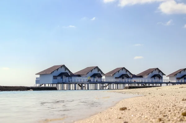 Beach bungalows, Maldives — Stock Photo, Image