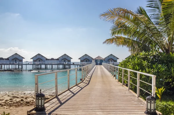 Beach bungalows, Maldiven — Stockfoto