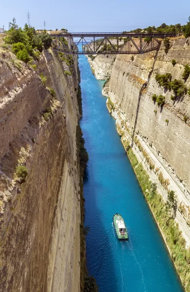 希腊科林斯运河 — 图库照片