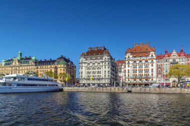 strandvagen, stockholm görünümünü