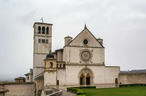 Basilica of St. Francis, Assisi, Olaszország — Stock Fotó