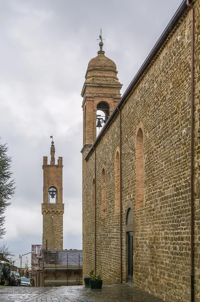 Kościół Sant Agostino, Montalcino, Włochy — Zdjęcie stockowe