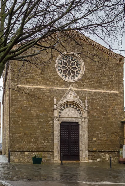 Kilise Sant Agostino, Montalcino, İtalya — Stok fotoğraf