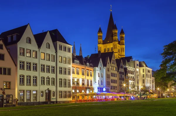 Visa av historiska centrum av Köln, Tyskland — Stockfoto